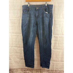 GTTON Jeans Womens Size 16 Blue Straight Leg Casual Y2K Streetwear High Rise